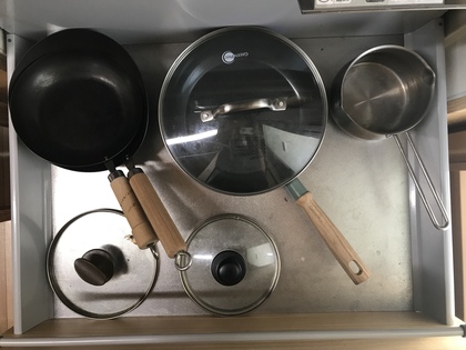 キッチンの片づけ　お鍋とフタの関係