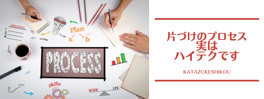片づけのプロセス　実はハイテクです！
〜片づけが苦手でも大丈夫〜